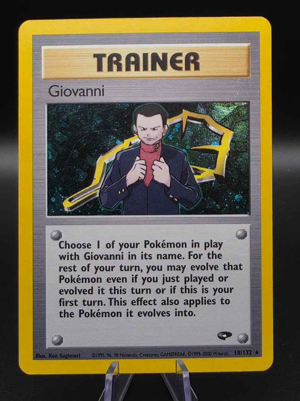 Giovanni 18/132 Unlimited Holo Rare Gym Challenge Pokemon